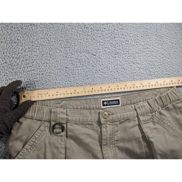 Columbia Shorts Mens Large Cotton Canvas Cargo Trail Hiking Outdoor Beige - Picture 7 of 16